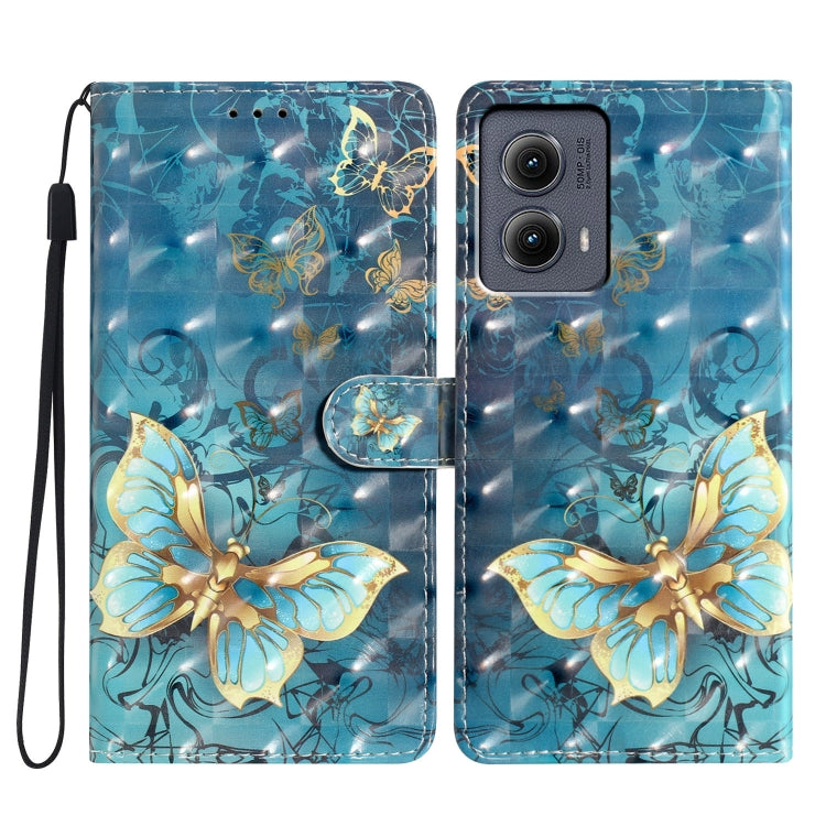 For Motorola Edge 2024 3D Pattern Leather Phone Case(3D Butterfly) - Motorola Cases by PMC Jewellery | Online Shopping South Africa | PMC Jewellery | Buy Now Pay Later Mobicred
