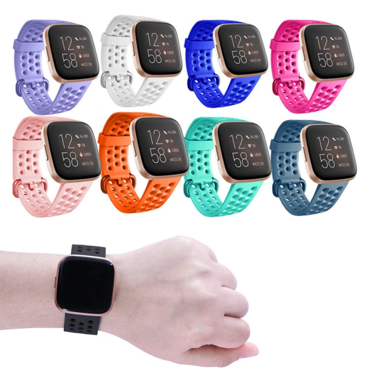 For Fitbit Versa 2 Breathable Silicone Watch Band, Size: Small(Duck) - Watch Bands by PMc TechLife | Online Shopping South Africa | PMc TechLife | Buy Now Pay Later Mobicred