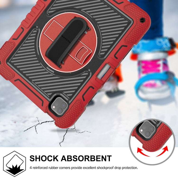 For iPad Pro 11 2024 360 Degree Rotation PC Contrast Silicone Tablet Case(Red + Black) - iPad Pro 11 2024 Cases by PMC TechLife | Online Shopping South Africa | PMC TechLife | Buy Now Pay Later Mobicred