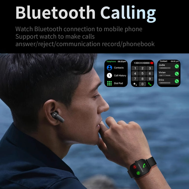 CY900 2.1 inch HD Square Screen Smart Watch, Supports Bluetooth Call / Health Monitoring(Purple) - Smart Watches by PMC TechLife | Online Shopping South Africa | PMC TechLife | Buy Now Pay Later Mobicred