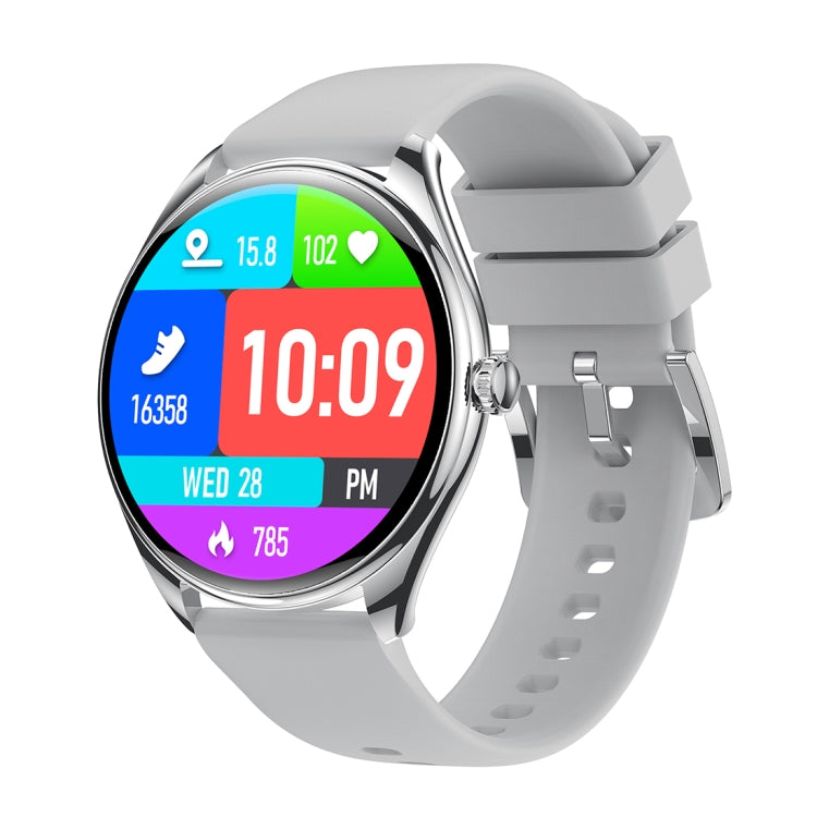 MT55 1.43 inch AMOLED HD Screen Ultra-thin Smart Call Health Watch, Silicone Strap(Silver Grey) - Smart Watches by PMC TechLife | Online Shopping South Africa | PMC TechLife | Buy Now Pay Later Mobicred