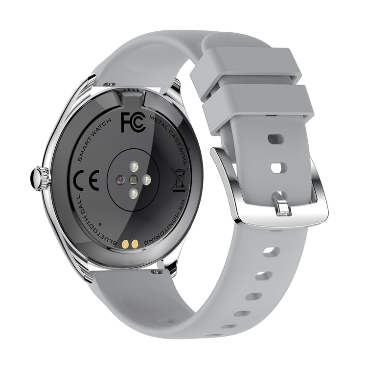 MT55 1.43 inch AMOLED HD Screen Ultra-thin Smart Call Health Watch, Silicone Strap(Silver Grey) - Smart Watches by PMC TechLife | Online Shopping South Africa | PMC TechLife | Buy Now Pay Later Mobicred