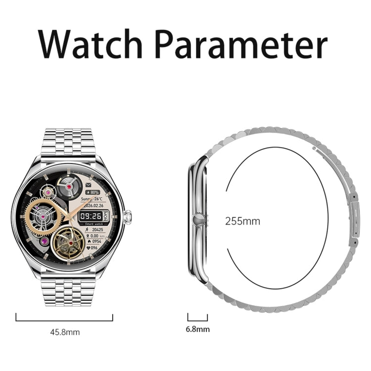 MT55 1.43 inch AMOLED HD Screen Ultra-thin Smart Call Health Watch, Silicone Strap(Black) - Smart Watches by PMC TechLife | Online Shopping South Africa | PMC TechLife | Buy Now Pay Later Mobicred