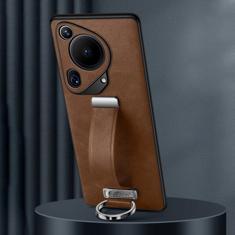 For Huawei Pura 70 Ultra SULADA PC Hybrid Leather Texture Skin Feel Shockproof Phone Case(Brown) - free shipping - PMC Jewellery - Order now!
