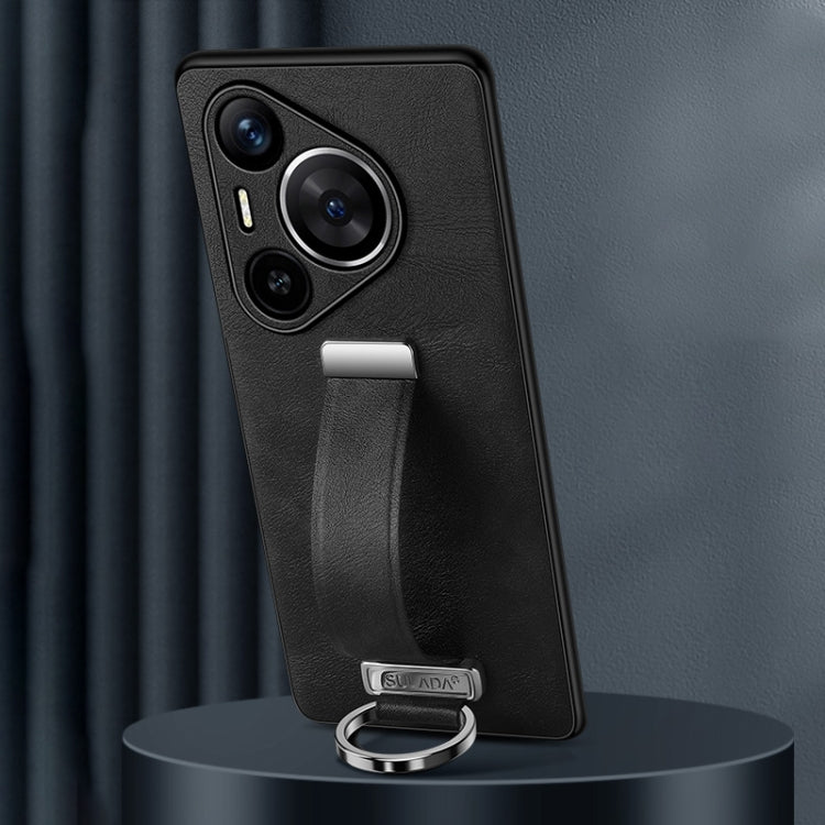 For Huawei Pura 70 Pro / 70 Pro+ SULADA PC Hybrid Leather Texture Skin Feel Shockproof Phone Case(Black) - free shipping - PMC Jewellery - Order now!