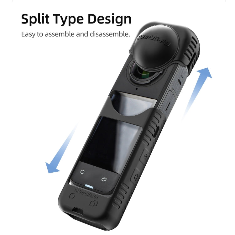 For Insta360 X4 / X5 Sunnylife Silicone Shockproof Case Lens Body Cover Kit(Blue) - Case & Bags by Sunnylife | Online Shopping South Africa | PMC TechLife | Buy Now Pay Later Mobicred