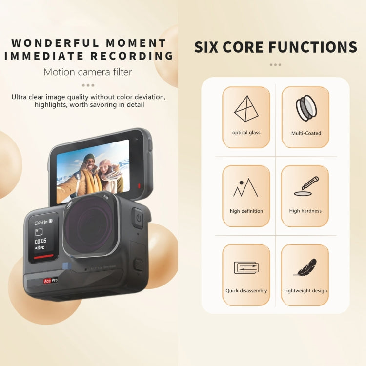 For Insta360 Ace Pro JSR ACE PRO KB Series Camera Lens Filter, Filter:ND8 - Len Accessories by JSR | Online Shopping South Africa | PMC TechLife | Buy Now Pay Later Mobicred