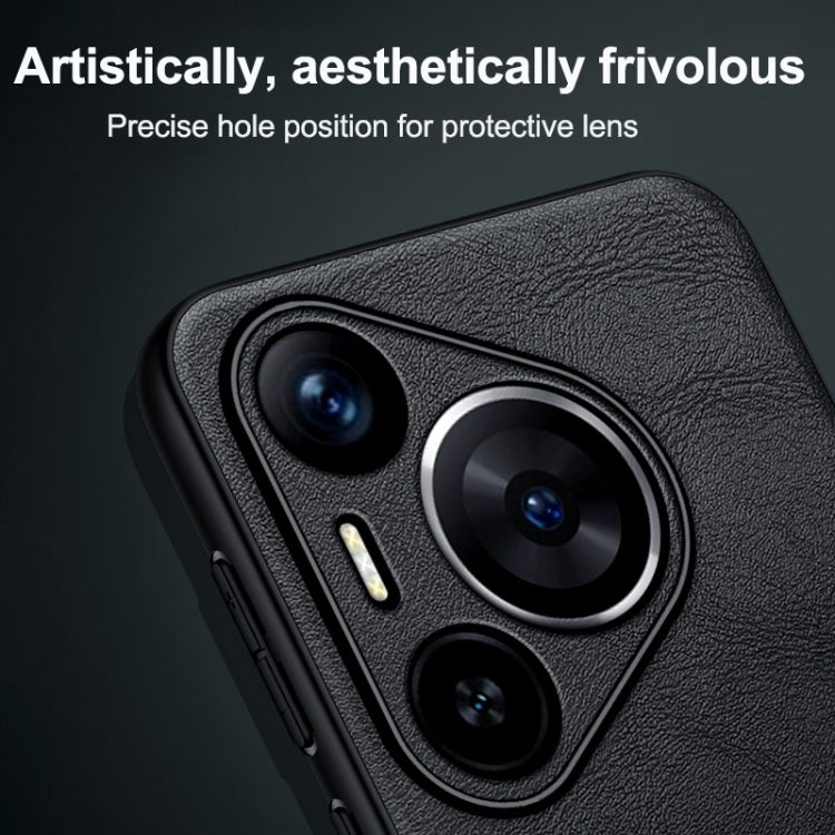 For Huawei Pura 70 Pro / 70 Pro+ SULADA Shockproof TPU Hybrid Handmade Leather Phone Case(Black) - free shipping - PMC Jewellery - Order now!
