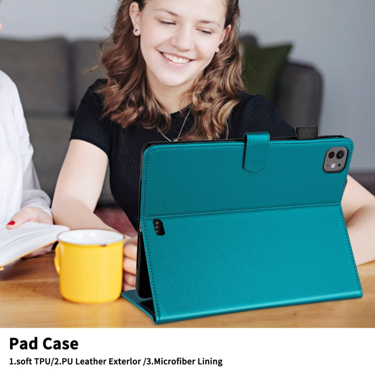 For iPad Pro 13 2024 Rhombus Lattice Leather Smart Tablet Case(Dark Green) - iPad Pro 13 2024 Cases by PMC TechLife | Online Shopping South Africa | PMC TechLife | Buy Now Pay Later Mobicred