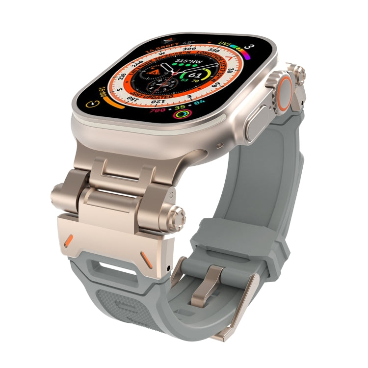 For Apple Watch Ultra 2 49mm Stainless Steel Connector TPU Watch Band(Titanium Grey) - free shipping - PMC TechLife - Order now!