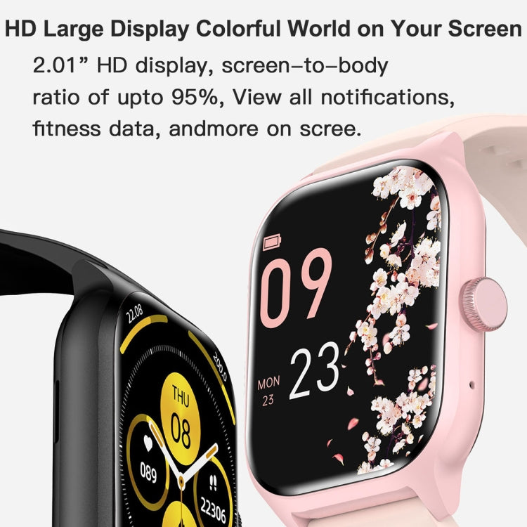 LEMFO LT10 2.01 inch TFT Screen Smart Watch Supports Bluetooth Call / Health Monitoring, Steel Strap(Black) - Smart Watches by LEMFO | Online Shopping South Africa | PMC TechLife | Buy Now Pay Later Mobicred