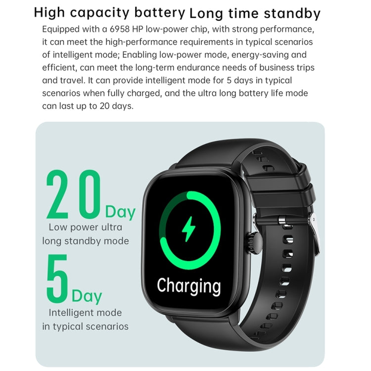 Y80 2.01 inch IPS HD Screen Smart Watch Supports Bluetooth Call / Health Monitoring(Black) - Smart Watches by PMC TechLife | Online Shopping South Africa | PMC TechLife | Buy Now Pay Later Mobicred