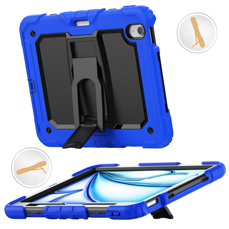 For iPad Air 11 2025 / 2024 Silicone Hydric PC Tablet Case with Shoulder Strap & Holder(Blue) - iPad Air 11 2025 / 2024 Cases by PMC TechLife | Online Shopping South Africa | PMC TechLife | Buy Now Pay Later Mobicred