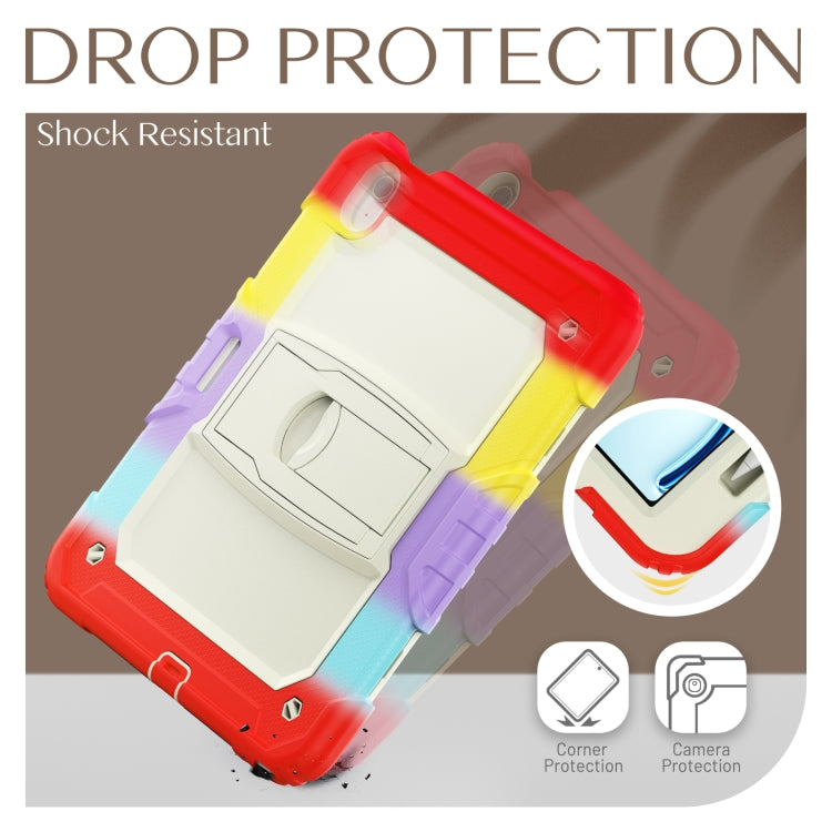 For iPad Air 11 2024 Silicone Hydric PC Tablet Case with Shoulder Strap & Holder(Camouflage Red) - iPad Air 11 2024 Cases by PMC TechLife | Online Shopping South Africa | PMC TechLife | Buy Now Pay Later Mobicred