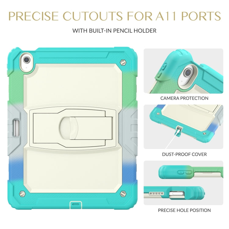 For iPad Air 13 2025 / 2024 Silicone Hydric PC Tablet Case with Shoulder Strap & Holder(Camouflage Light Blue) - iPad Air 13 2025 / 2024 Cases by PMC TechLife | Online Shopping South Africa | PMC TechLife | Buy Now Pay Later Mobicred