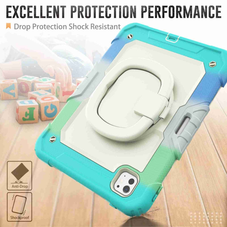 For iPad Pro 11 2024 Handle Silicone Hydric PC Tablet Case with Shoulder Strap(Camouflage Light Blue) - free shipping - PMC TechLife - Order now!
