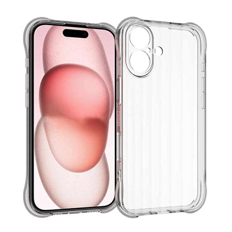 For iPhone 16 Water Ripple Fine Hole TPU Phone Case(Transparent) - iPhone 16 Cases by PMC TechLife | Online Shopping South Africa | PMC TechLife | Buy Now Pay Later Mobicred