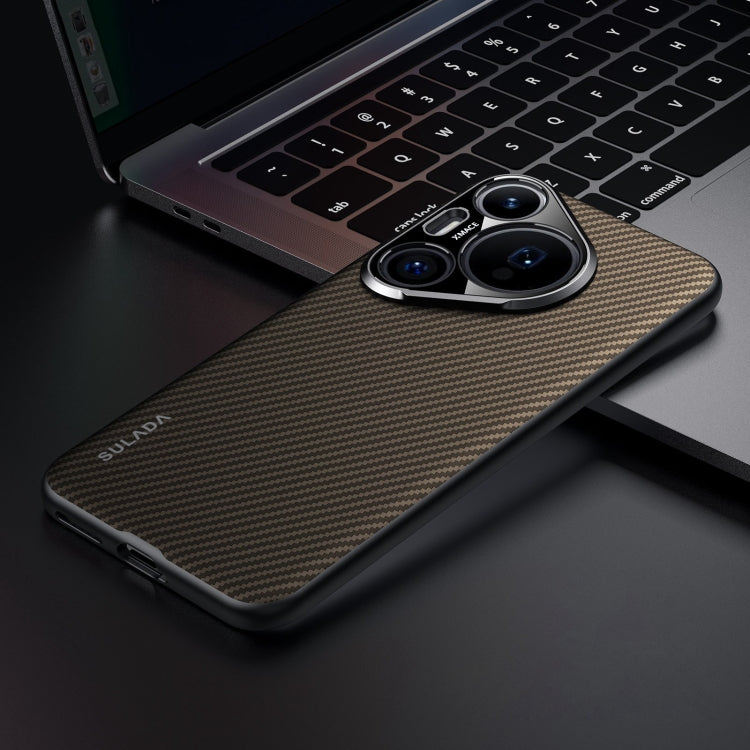 For Huawei Pura 70 Pro / 70 Pro+ SULADA 600D Kevlar Texture PC Shockproof Phone Case(Brown) - free shipping - PMC Jewellery - Order now!