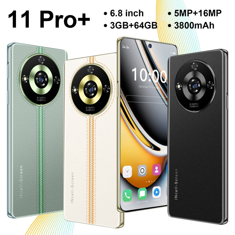 ZKV6 / 11 Pro+, 3GB+64GB, 6.8 inch Screen, Face Identification, Android 10.0 MTK6737 Quad Core, Network: 4G, OTG, Dual SIM(Green) -  by PMC TechLife | Online Shopping South Africa | PMC TechLife | Buy Now Pay Later Mobicred