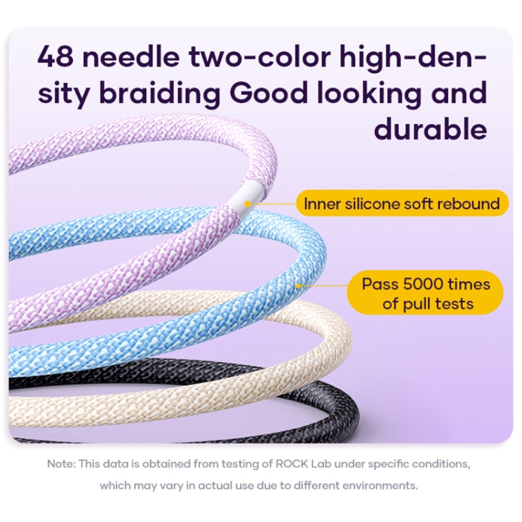 ROCK G20 1.5m 100W 3 in 1 USB-C / Type-C Fast Charging Data Cable(Purple) - free shipping - PMC TechLife - Order now!