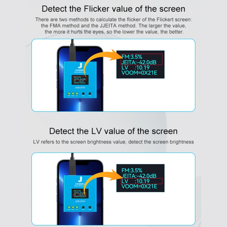 JCID GT01 Optical Detection Probe for Screen Flicker / LV Values Detection - free shipping - PMC TechLife - Order now!