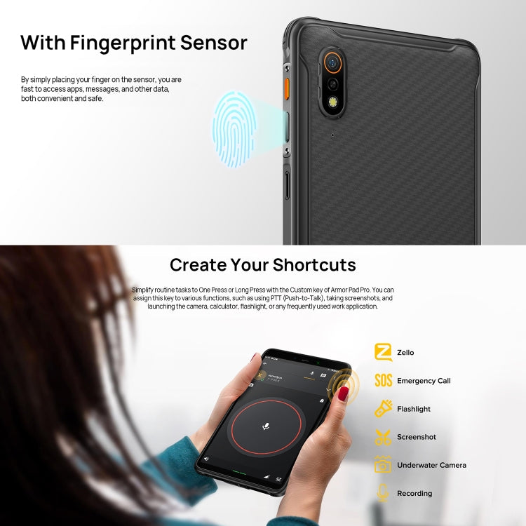 Ulefone Armor Pad Pro Rugged Tablet PC, 8GB+128GB, 8 inch Android 13 MediaTek MT8788 Octa Core 4G Network, EU Plug(Black) - free shipping - PMC TechLife - Order now!