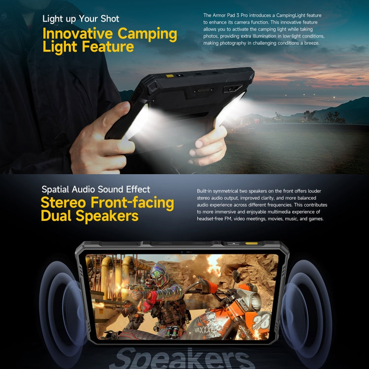 Ulefone Armor Pad 3 Pro Rugged Tablet PC, 8GB+256GB, 10.36 inch Android 13 MediaTek MT8788 Octa Core 4G Network, EU Plug(Black) - free shipping - PMC TechLife - Order now!