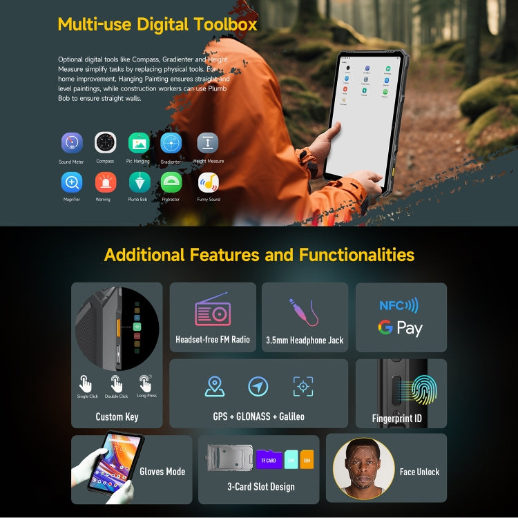 Ulefone Armor Pad 3 Pro Rugged Tablet PC, 8GB+256GB, 10.36 inch Android 13 MediaTek MT8788 Octa Core 4G Network, EU Plug(Black) - free shipping - PMC TechLife - Order now!