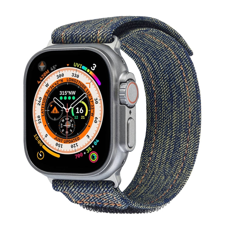 For Apple Watch Ultra 49mm Cowboy Nylon Hook and Loop Fastener Watch Band(Yellow) - free shipping - PMC Jewellery - Order now!