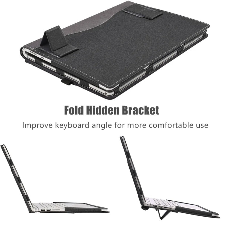 For HP Pavilion Aero 13.3 inch 13-bg / 13z-bg Leather Laptop Shockproof Protective Case With Stand(Dark Blue) - free shipping - PMC Jewellery - Order now!