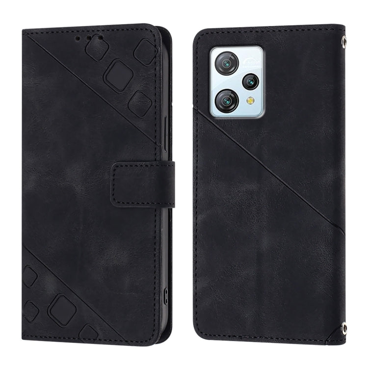For Blackview A53 Skin Feel Embossed Leather Phone Case(Black) - More Brand by PMC TechLife | Online Shopping South Africa | PMC TechLife | Buy Now Pay Later Mobicred
