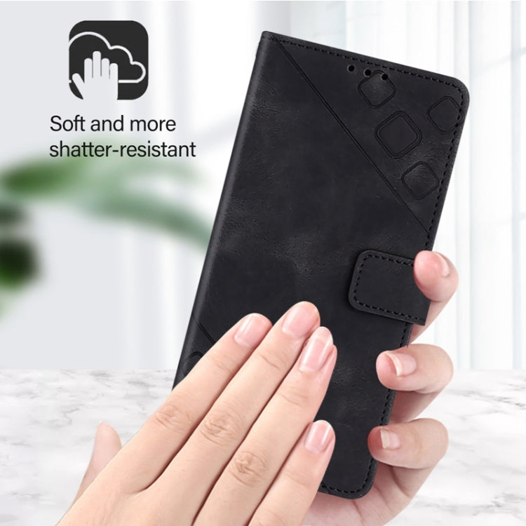 For Blackview A53 Skin Feel Embossed Leather Phone Case(Black) - More Brand by PMC TechLife | Online Shopping South Africa | PMC TechLife | Buy Now Pay Later Mobicred
