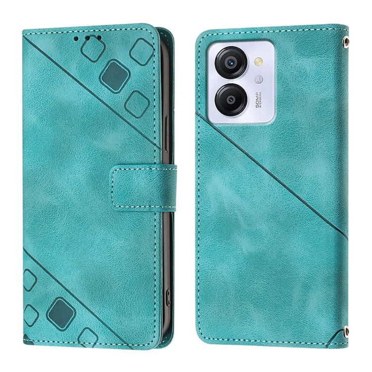 For Blackview Color 8 Skin Feel Embossed Leather Phone Case(Green) - free shipping - PMC TechLife - Order now!