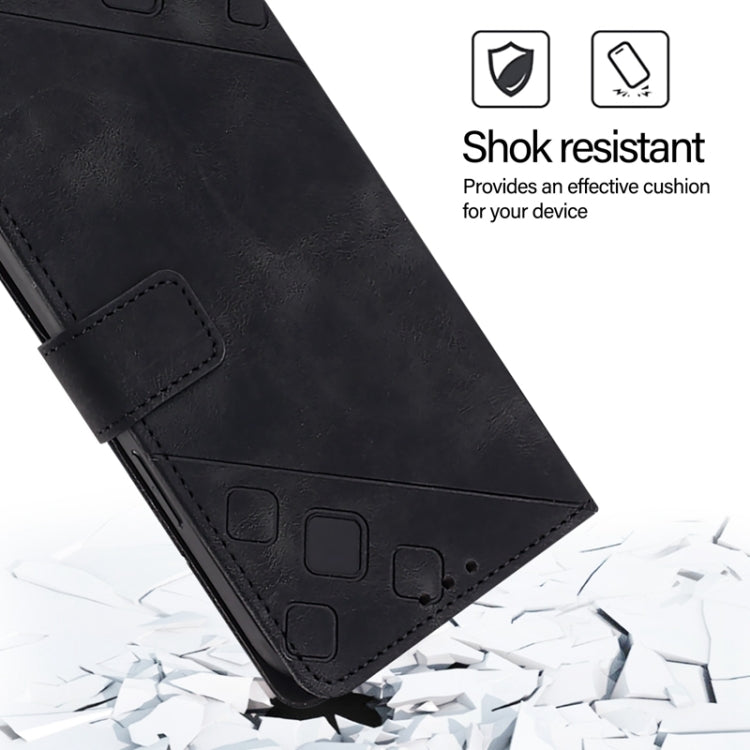 For Blackview Wave 6C Skin Feel Embossed Leather Phone Case(Black) - free shipping - PMC TechLife - Order now!