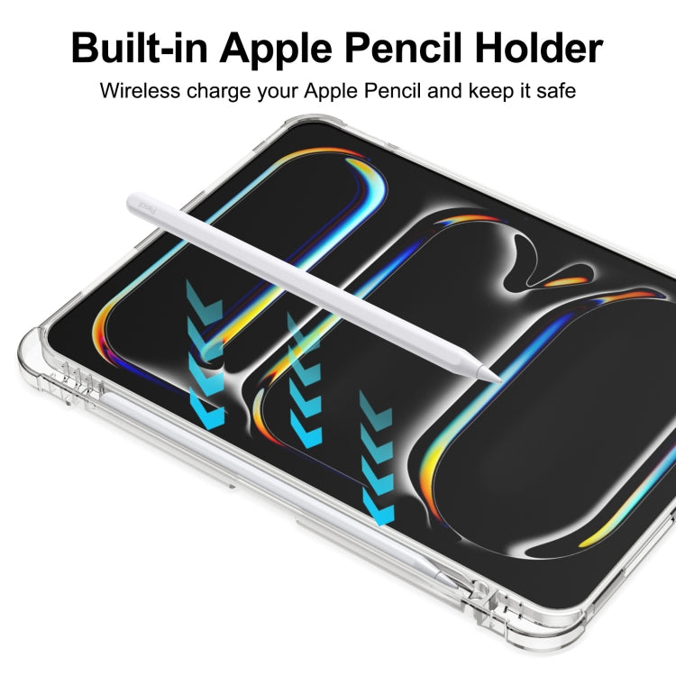 For iPad Pro 11 2024 Tri-fold Holder TPU Cover Frosted Leather Smart Tablet Case withh Pen Slot(Grey) - iPad Pro 11 2024 Cases by PMC TechLife | Online Shopping South Africa | PMC TechLife | Buy Now Pay Later Mobicred