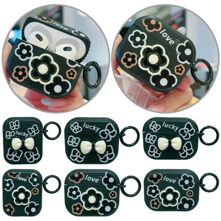 For AirPods 3 3D Colorful Pattern Bluetooth Earphone Protective Case(Black Bow) - For AirPods 3 by PMC Jewellery | Online Shopping South Africa | PMC Jewellery | Buy Now Pay Later Mobicred