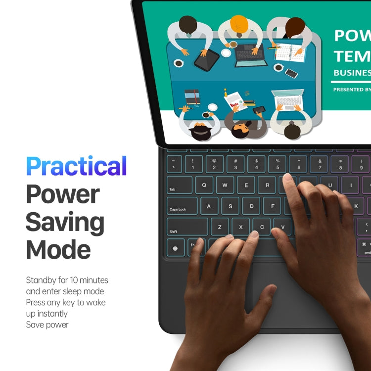 DUX DUCIS MK Series Floating Magnetic Keyboard Tablet Leather Case For iPad Air 13 2024 / Pro 12.9 2022 / 2021(Black) - Universal by DUX DUCIS | Online Shopping South Africa | PMC TechLife | Buy Now Pay Later Mobicred