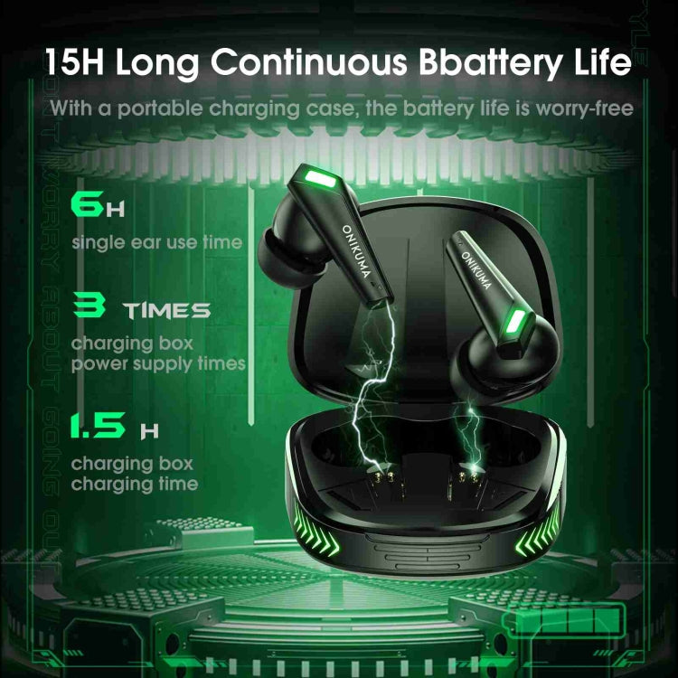 ONIKUMA T308 TWS Wireless Bluetooth 5.3 Earphone with Mic(Black) - free shipping - PMC Jewellery - Order now!