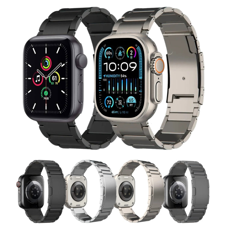 For Apple Watch SE 2023 44mm Titanium Metal Watch Band(Silver) - free shipping - PMC TechLife - Order now!