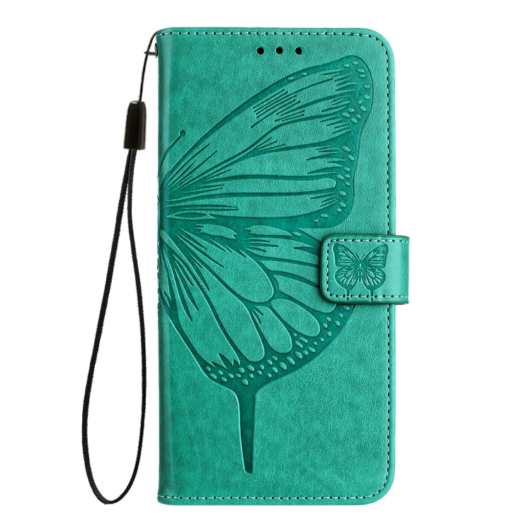 For Blackview Color 8 Embossed Butterfly Leather Phone Case(Green) - More Brand by PMC TechLife | Online Shopping South Africa | PMC TechLife | Buy Now Pay Later Mobicred