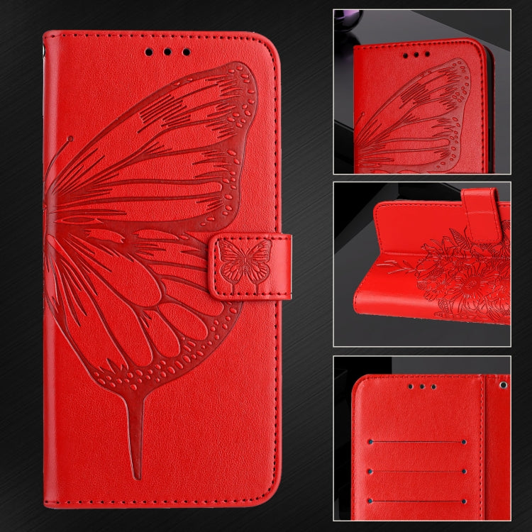 For Blackview Color 8 Embossed Butterfly Leather Phone Case(Red) - free shipping - PMC TechLife - Order now!