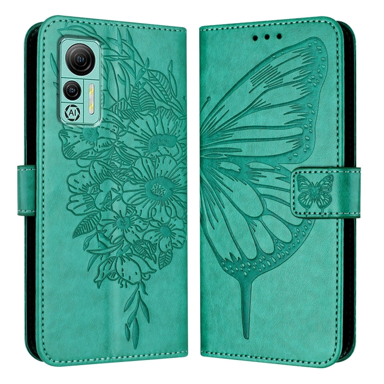 For Ulefone Note 14 Embossed Butterfly Leather Phone Case(Green) - Ulefone Cases by PMC Jewellery | Online Shopping South Africa | PMC Jewellery | Buy Now Pay Later Mobicred