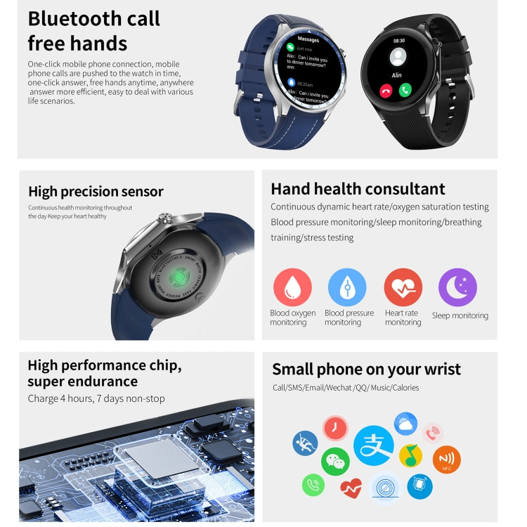 HD Watch X 1.43 inch IP68 BT5.3 Sport Smart Watch, Support Bluetooth Call / Sleep / Blood Oxygen / Heart Rate / Blood Pressure Health Monitor(Black Leather + Black Silicone Strap) - Smart Watches by PMC TechLife | Online Shopping South Africa | PMC TechLife | Buy Now Pay Later Mobicred