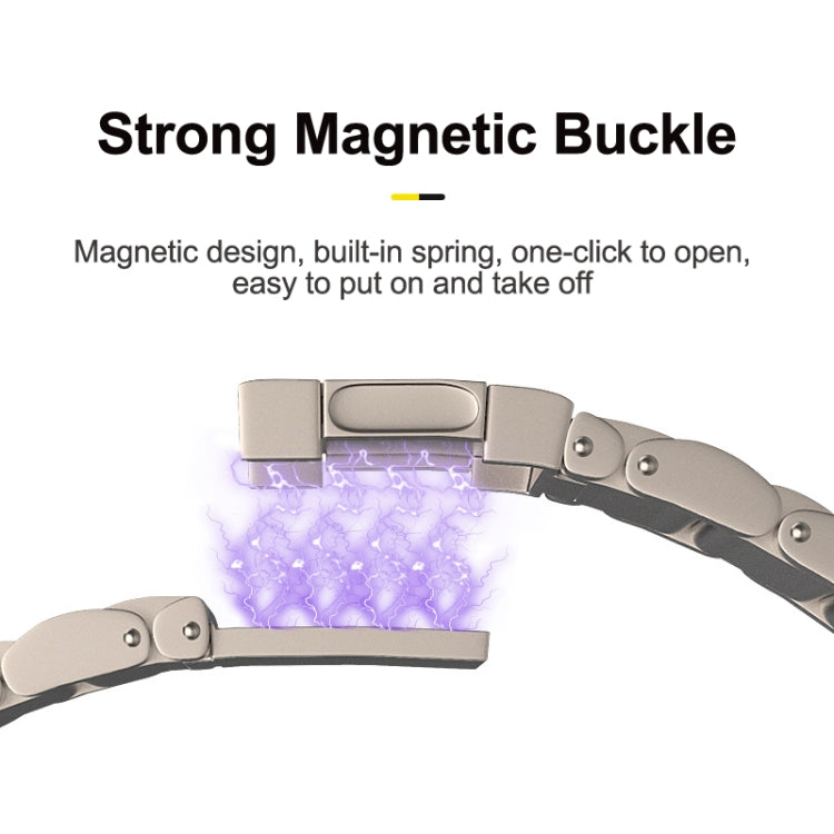 For Garmin Fenix 7 / Forerunner 965 22mm Three-Bead Magnetic Buckle Metal Quick Release Watch Band(Silver) - Watch Bands by PMc TechLife | Online Shopping South Africa | PMc TechLife | Buy Now Pay Later Mobicred