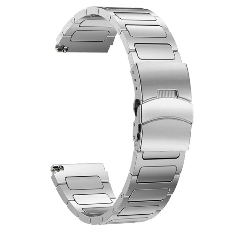 22mm Dual Safety Buckle Titanium Alloy Watch Band(Silver) - free shipping - PMc TechLife - Order now!