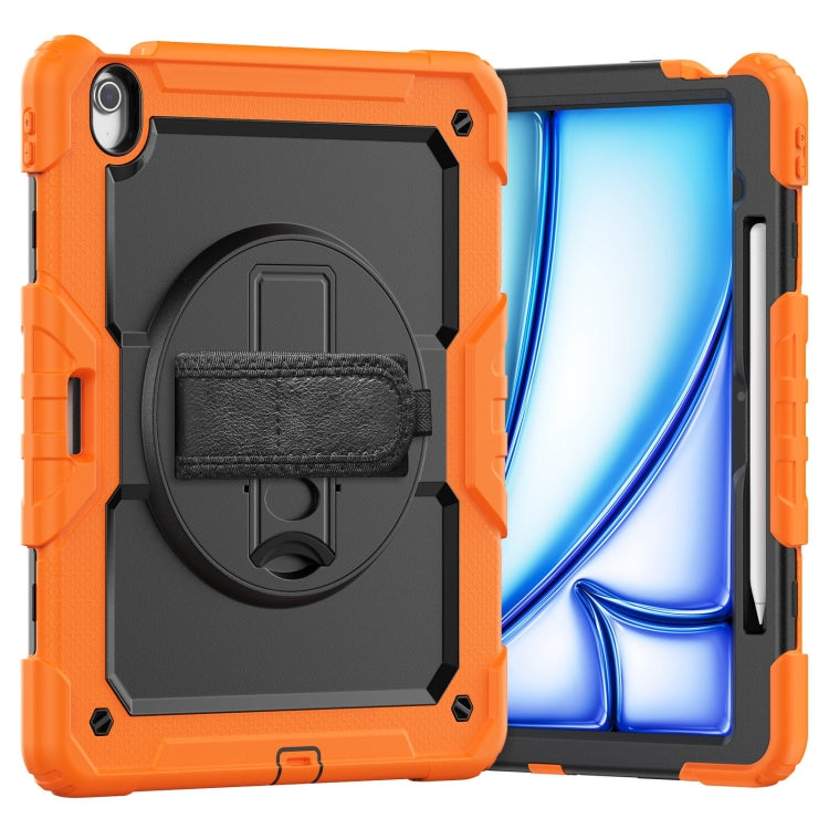 For iPad Air 13 2025 / 2024 Silicone Hybrid PC Tablet Case with Shoulder Strap(Orange) - iPad Air 13 2025 / 2024 Cases by PMC TechLife | Online Shopping South Africa | PMC TechLife | Buy Now Pay Later Mobicred
