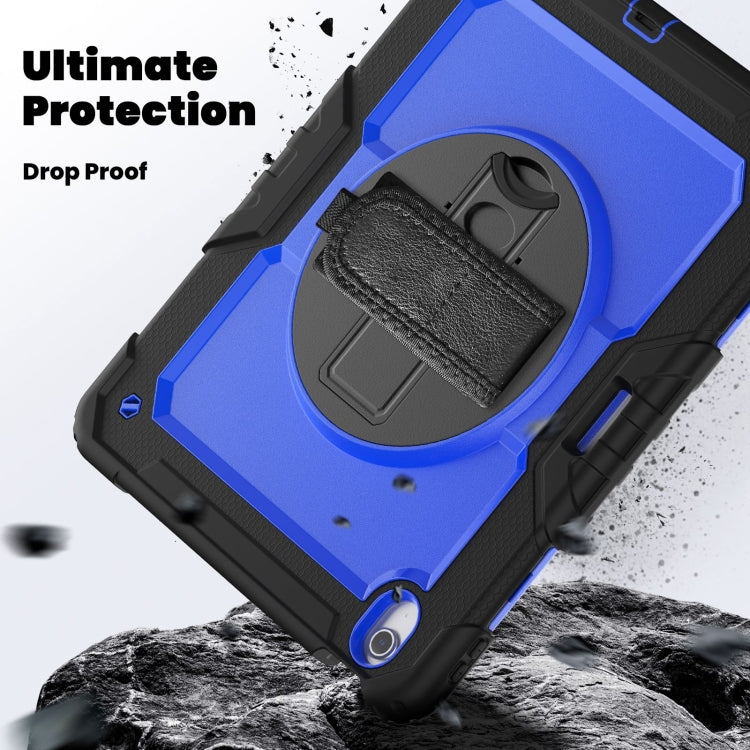 For iPad Air 13 2025 / 2024 Silicone Hybrid PC Tablet Case with Shoulder Strap(Dark Blue + Black) - iPad Air 13 2025 / 2024 Cases by PMC TechLife | Online Shopping South Africa | PMC TechLife | Buy Now Pay Later Mobicred