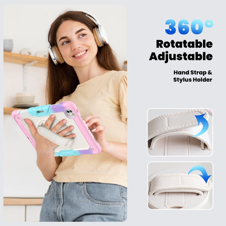 For iPad Pro 13 2024 Silicone Hybrid PC Tablet Case with Shoulder Strap(Camouflage Pink) - iPad Pro 13 2024 Cases by PMC TechLife | Online Shopping South Africa | PMC TechLife | Buy Now Pay Later Mobicred