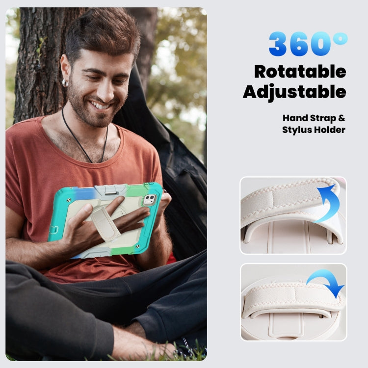 For iPad Pro 11 2024 Silicone Hybrid PC Tablet Case with Shoulder Strap(Camouflage Light Blue) - iPad Pro 11 2024 Cases by PMC TechLife | Online Shopping South Africa | PMC TechLife | Buy Now Pay Later Mobicred