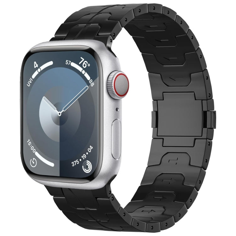 For Apple Watch SE 2023 44mm Magnetic Buckle Titanium Alloy Watch Band(Black) - Watch Bands by PMc TechLife | Online Shopping South Africa | PMc TechLife | Buy Now Pay Later Mobicred